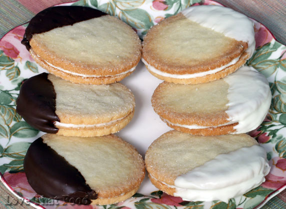 Chocolate-Dipped Shortbread Sandwich Cookies