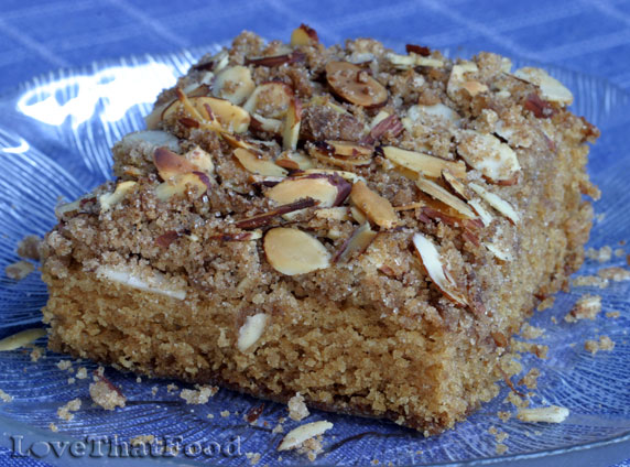 Cinnamon Coffee Cake with Almond Crumb Topping