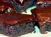 Frosted Fudgy Chocolate Chip Brownies