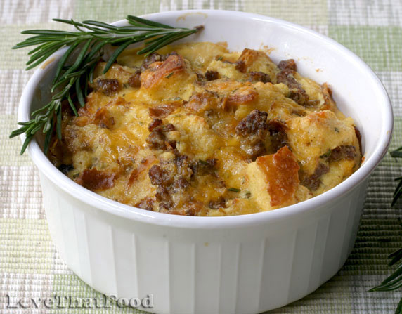 Sasusage and Rosemary Strata
