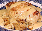 Stuffed Chicken with Orange Cream Sauce